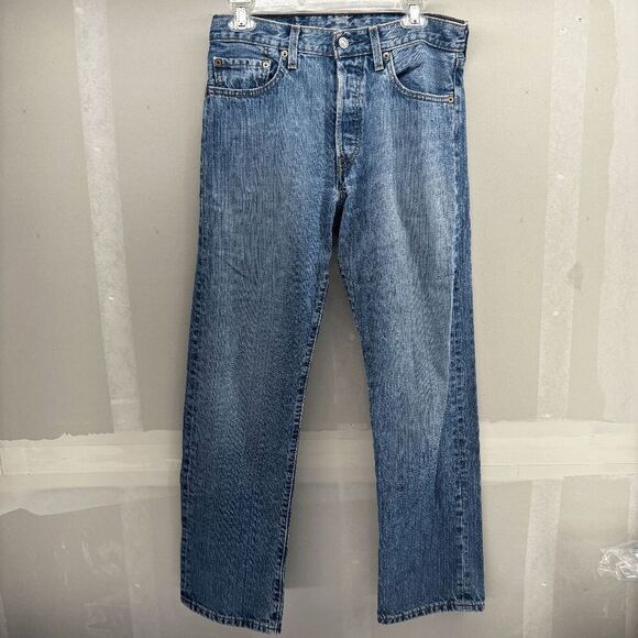 Vintage Levi's 501 Mens Actual 31x31 Blue Button Fly Jeans 90s Y2K Made In USA - Picture 6 of 11